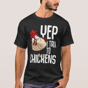 Lustig Ja Ich Rede Mit Hühnern Geschenk Cool Anima T-Shirt