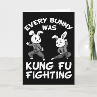 Lustig jede Bunny war Kung Fu Kampf Geschenk für B Karte