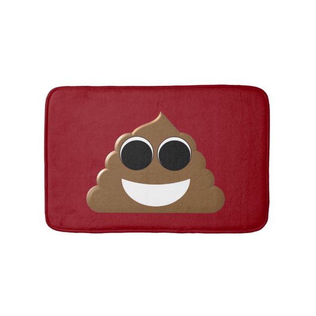 Lustig kacken Sie Emoji Badematte (Vorderseite)