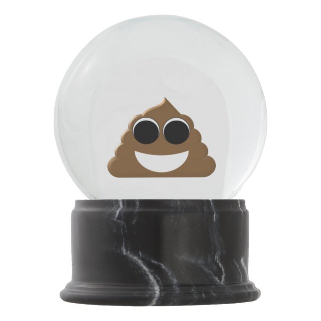 Lustig kacken Sie Emoji Schneekugel (Vorderseite)