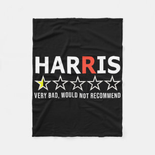 Lustig Kamala Harris Sehr D Würde nicht empfehlen Fleecedecke