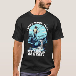 Lustig Kann nicht arbeiten Arm ist im Gips Männer T-Shirt