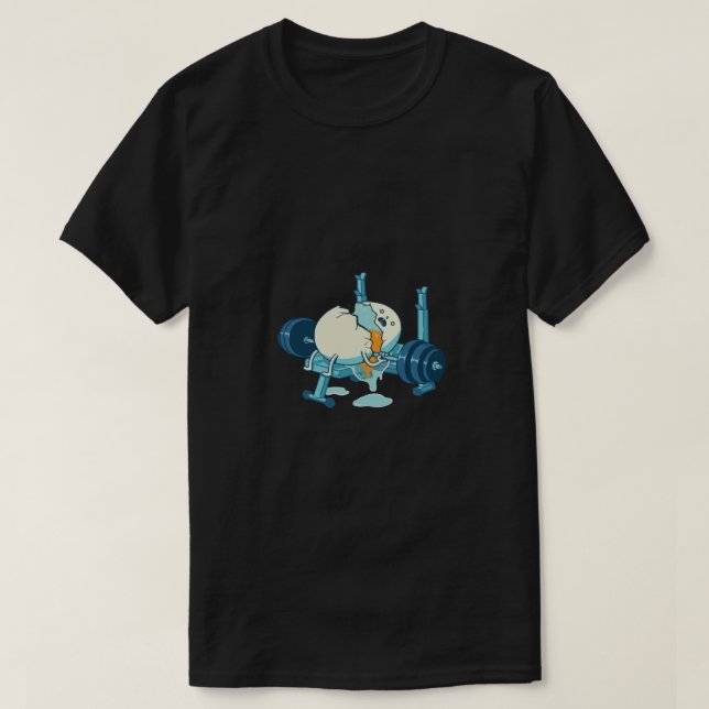 Lustig kaputtes Ei-Gym-Fail T-Shirt (Design vorne)