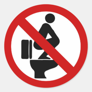 Lustig KEINE Füße auf dem Seat ⚠ thailändischen Runder Aufkleber