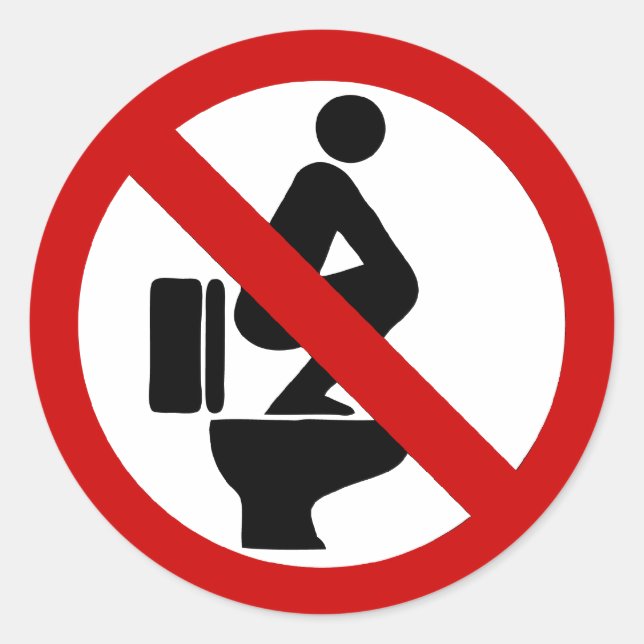 Lustig KEINE Füße auf dem Seat ⚠ thailändischen Runder Aufkleber (Vorderseite)