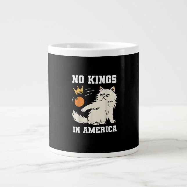 Lustig Keine Könige In Amerika Retro Klassiker Jumbo-Tasse (Vorderseite)
