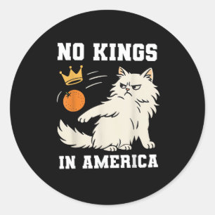 Lustig Keine Könige In Amerika Retro Klassiker Runder Aufkleber