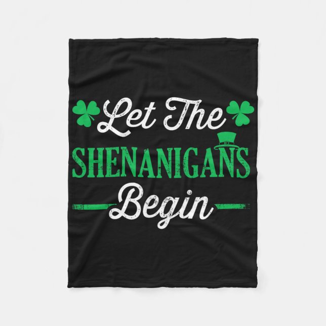 Lustig Lass Die Schelmereien Für Den St. Patrickst Fleecedecke (Vorderseite)