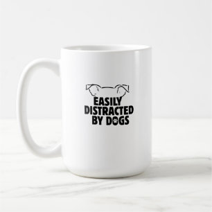 lustig Leicht ablenkbar durch Hunde, Geschenk für Kaffeetasse
