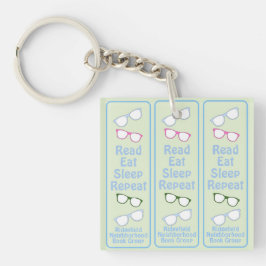 Lustig Lesen Essen Schlafen Wiederholen Brille Schlüsselanhänger