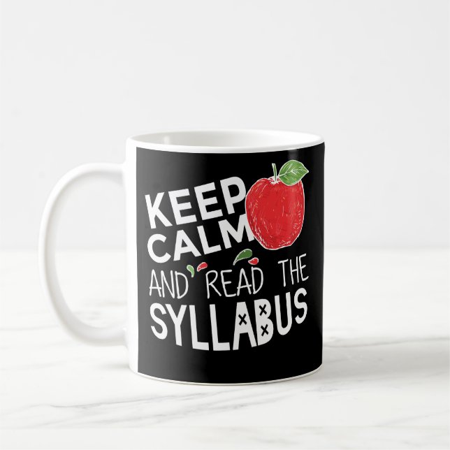 Lustig lesen Sie den Syllabus-Uni-Professor Mug Kaffeetasse (Links)