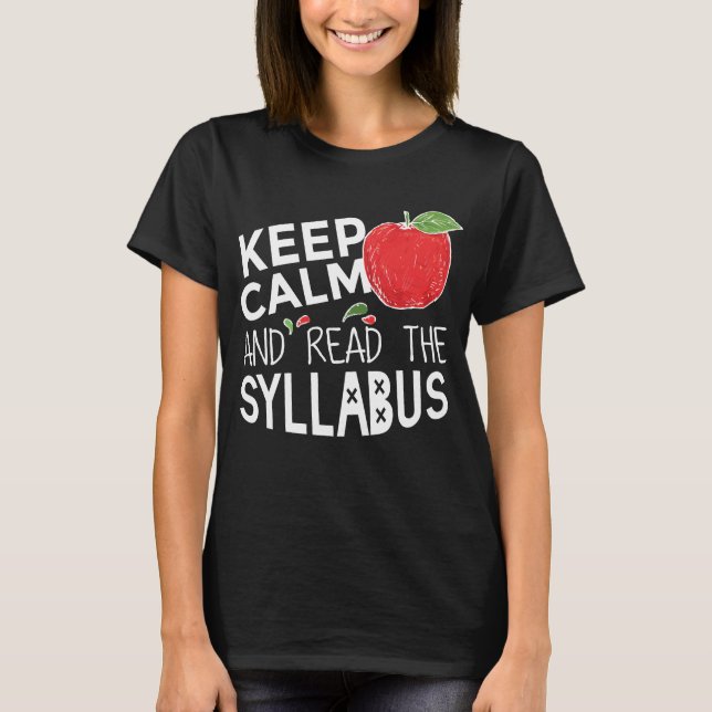 Lustig lesen Sie den Syllabus-Uni-Professor T-Shirt (Vorderseite)