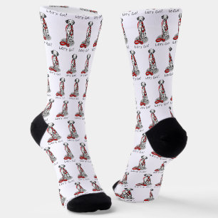 Lustig Los geht's! Spaziergang Dalmatiner Hund (sc Socken