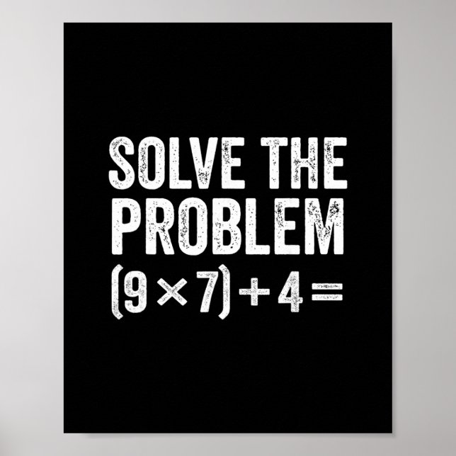 Lustig Löse das Problem 67 Meme Six Seven  Poster (Vorne)