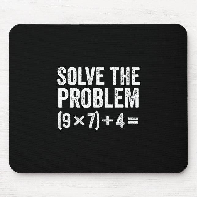 Lustig Lösen Sie das Problem 67 Meme Six Seven  Mousepad (Vorne)