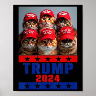 Lustig Mach Katzen Retten Wieder Trump Usa Präside Poster