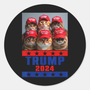 Lustig Machen Katzen Retten Wieder Trump Amerika P Runder Aufkleber