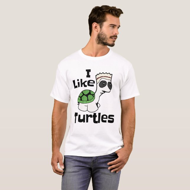 Lustig mag ich Schildkröten meme T - Shirt (Vorne ganz)