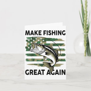 Lustig Make Fishing Great Again Camo B Fisch Ameri Karte