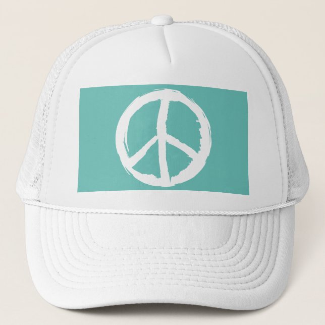 lustig malerisch PEACE SYMBOL | Trucker Hat Truckerkappe (Vorderseite)