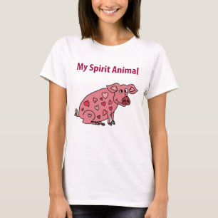Lustig mein Geist-Tierschwein-Cartoon T-Shirt