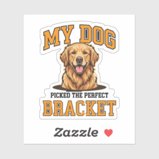 Lustig Mein Hund Hat Den Perfekten Bracket Basketb Aufkleber