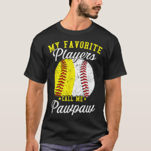 Lustig Mein Lieblings- Softll- Spieler nennt mich T-Shirt
