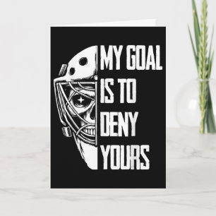 Lustig Mein Ziel ist es, deins zu verneinen Hockey Karte