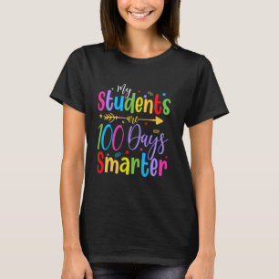 Lustig Meine Schüler sind 100 Tage schlauer Lehrer T-Shirt