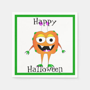 Lustig, Monster, Halloween Serviette