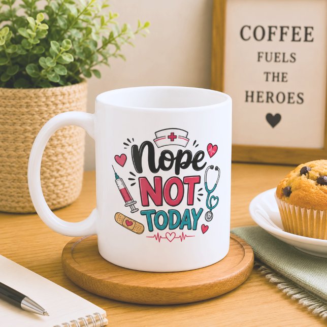 Lustig Nein, heute nicht  Kaffeetasse (Von Creator hochgeladen)