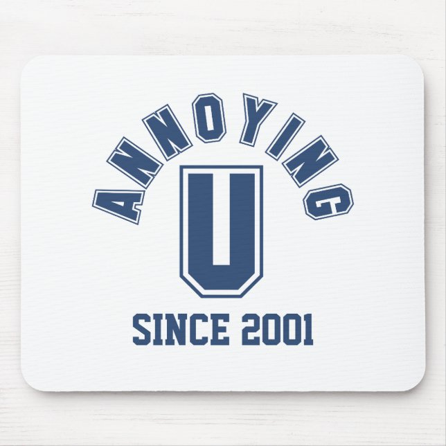 Lustig Nervig Du Mousepad, Blau Mousepad (Vorne)