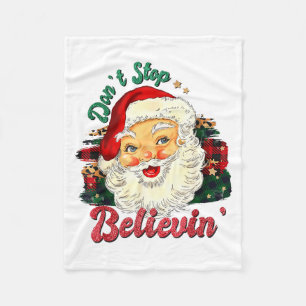 Lustig Nicht Aufhören an den Weihnachtsmann zu Gla Fleecedecke