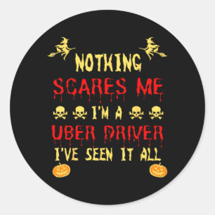 Lustig Nichts Schreckt Mich Ich Bin Ein Uber-Fahre Runder Aufkleber