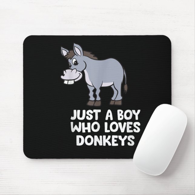 lustig Nur ein Junge, der Lieben Donkeys Mousepad (Mit Mouse)