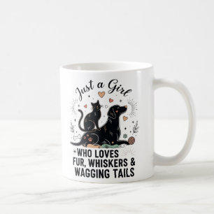 Lustig Nur ein Mädchen, das Katzen und Hunde liebt Kaffeetasse