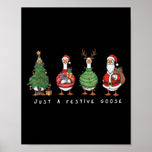 Lustig Nur Eine Festliche Gans Weihnachtsmann Rent Poster