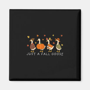 Lustig nur eine gemütliche Gans Herbsttier Herbstg Magnet