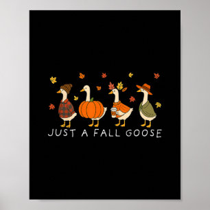 Lustig nur eine gemütliche Gans Herbsttier Herbstg Poster