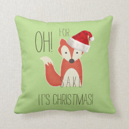 Lustig oh für Fox-Grund ist es Weihnachten Kissen