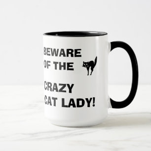 Lustig passen Sie von der verrückten Katzen-Dame Tasse