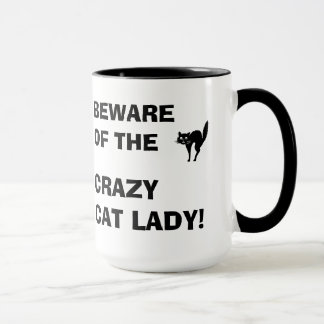 Lustig passen Sie von der verrückten Katzen-Dame Tasse