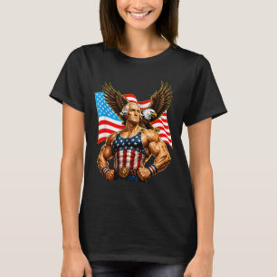 Lustig Patriotischer George Washington Adler USA 4 T-Shirt