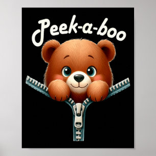 Lustig - Peek-a-boo - Bär Poster