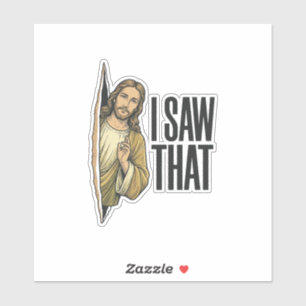 Lustig religiös Ich sah das Vintage Aufkleber