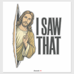 Lustig religiös Ich sah das Vintage Aufkleber