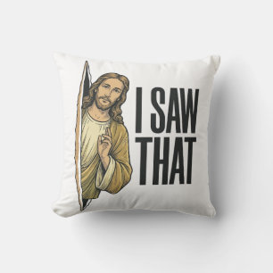 Lustig religiös Ich sah das Vintage Kissen