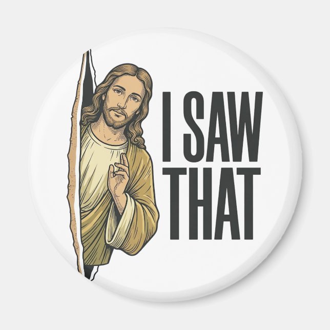 Lustig religiös Ich sah das Vintage Magnet (Vorne)