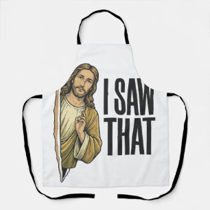 Lustig religiös ich sah das Vintage Schürze