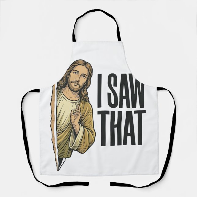 Lustig religiös ich sah das Vintage Schürze (Vorderseite)